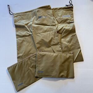 2 Hartmann Nylon Drawstring Shoe Bag & 2 Zipper Lined Pouch Case Bags